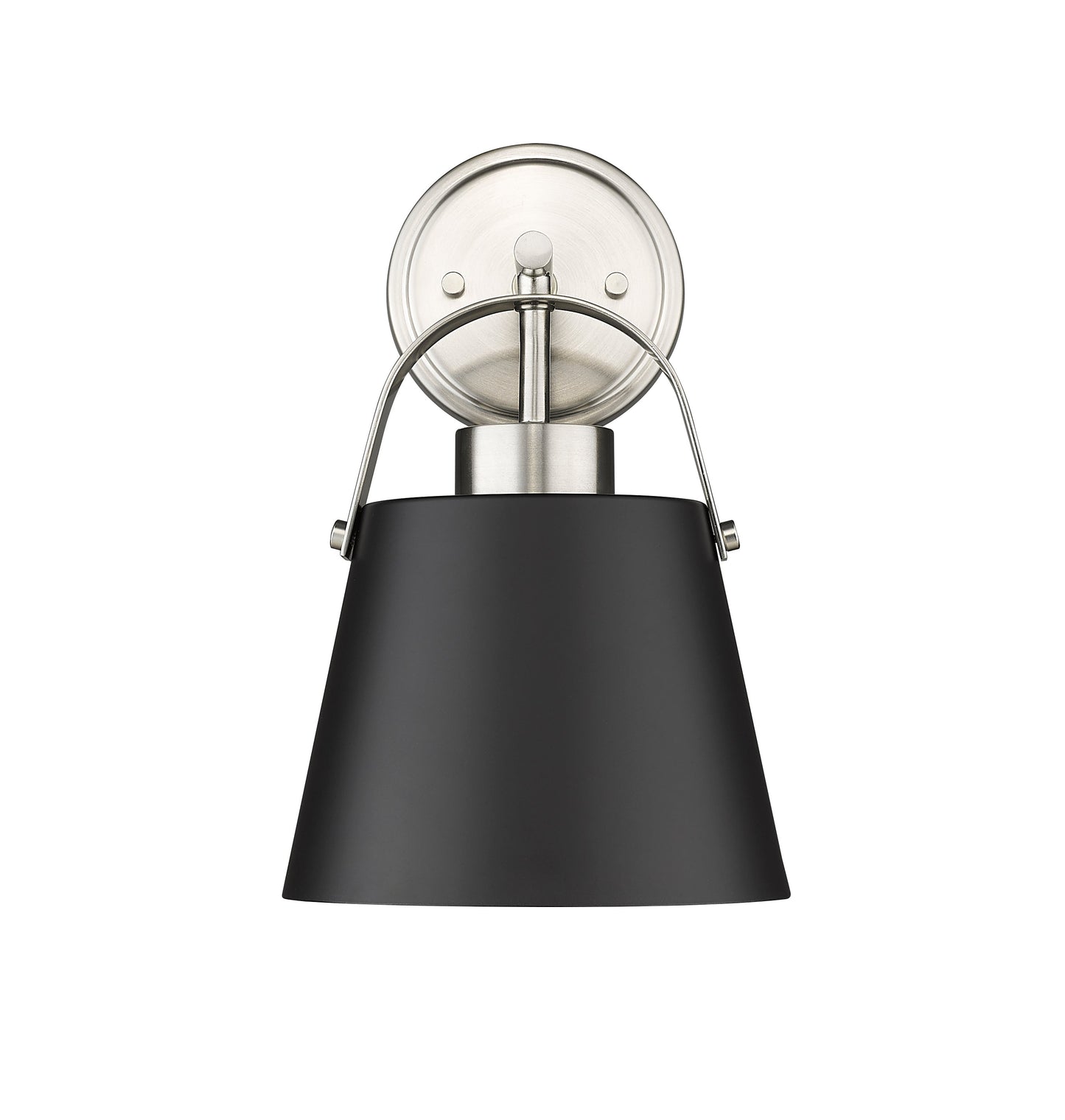 Z-Lite Z-Studio 1 Light Wall Sconce in Matte Black + Brushed Nickel 726-1S-MB+BN