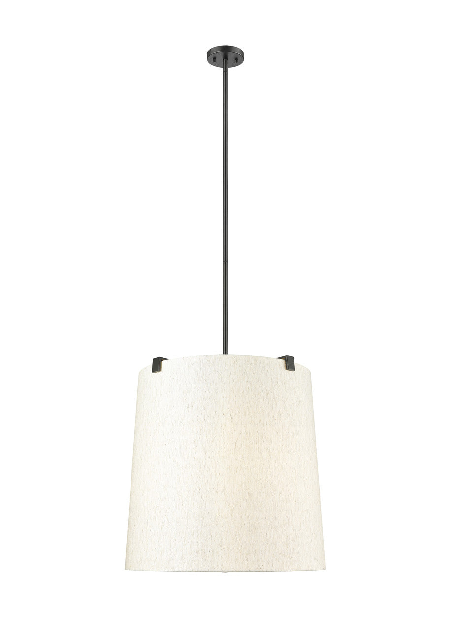 Z-Lite Weston 6 Light Pendant in Matte Black 3502P24-MB