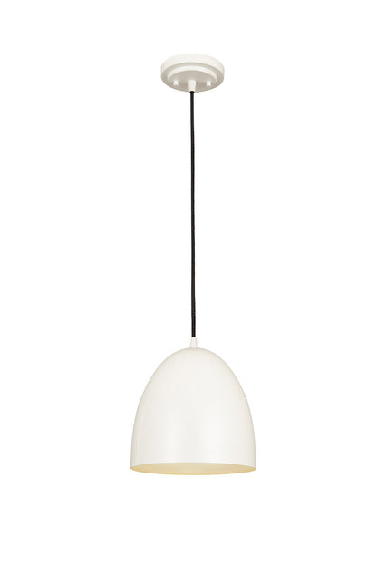 Z-Lite Z-Studio 1 Light Pendant in Satin White 6012P9-SWH