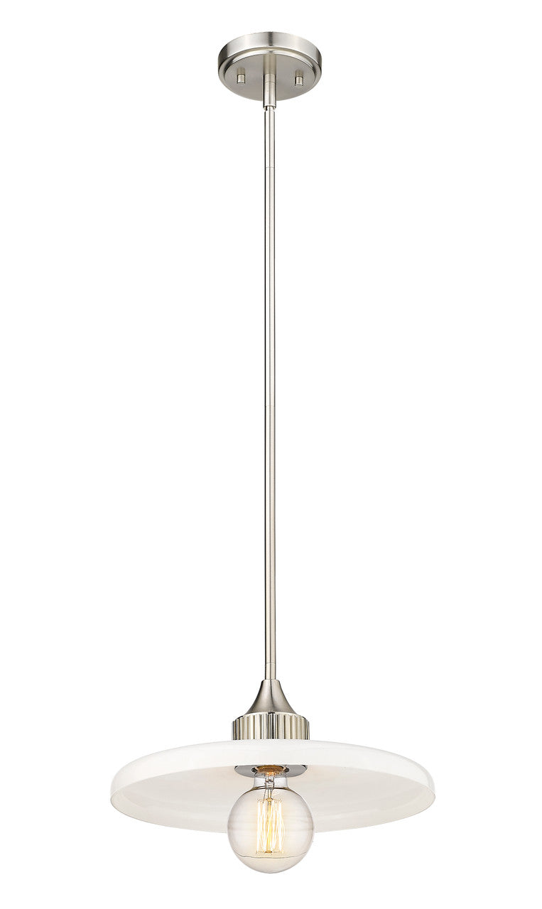 Z-Lite Paloma 1 Light Pendant in Brushed Nickel 820P14-BN