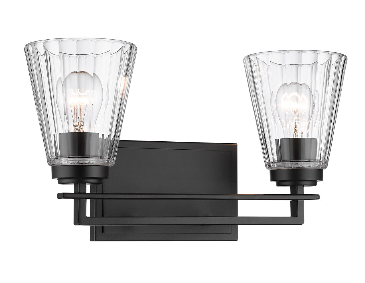 Z-Lite Lyna 2 Light Vanity in Matte Black 823-2V-MB