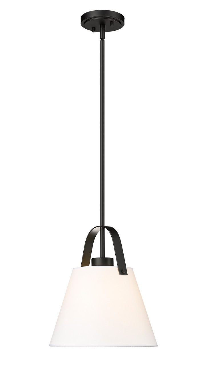 Z-Lite Z-Studio 1 Light Pendant in Matte Black 743P12-MB