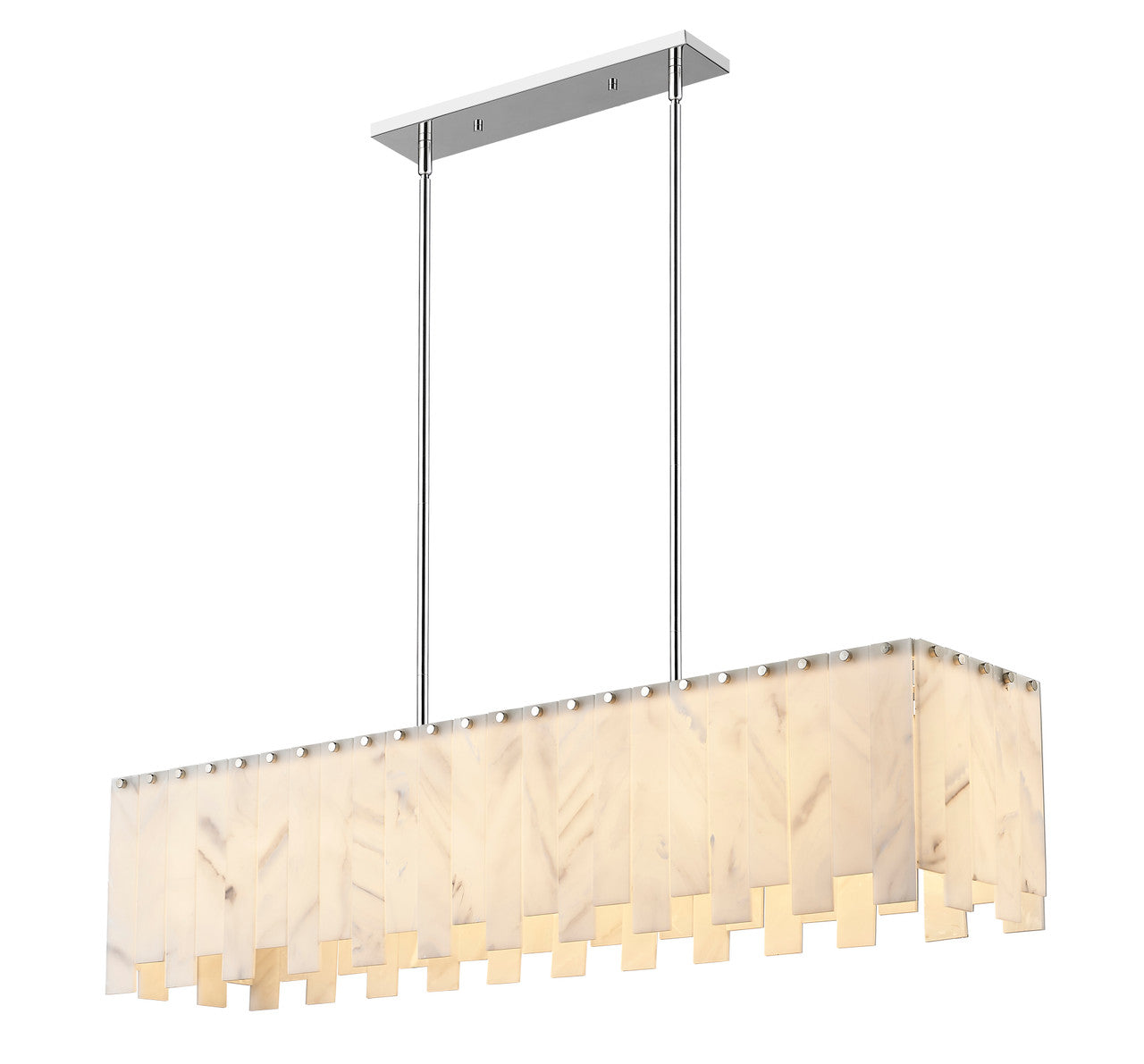 Z-Lite Viviana 7 Light Linear Chandelier in Polished Nickel 345-49L-PN