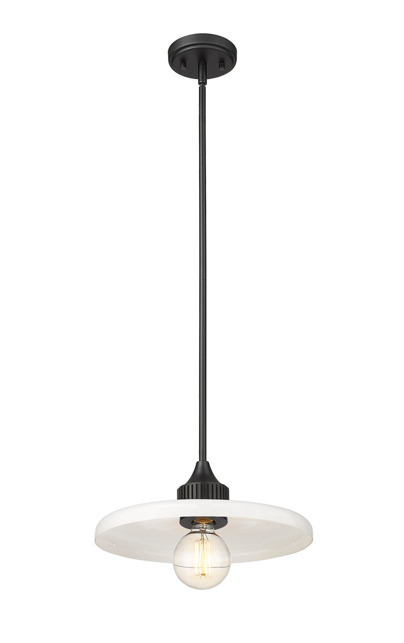 Z-Lite Paloma 1 Light Pendant in Matte Black 820P14-MB