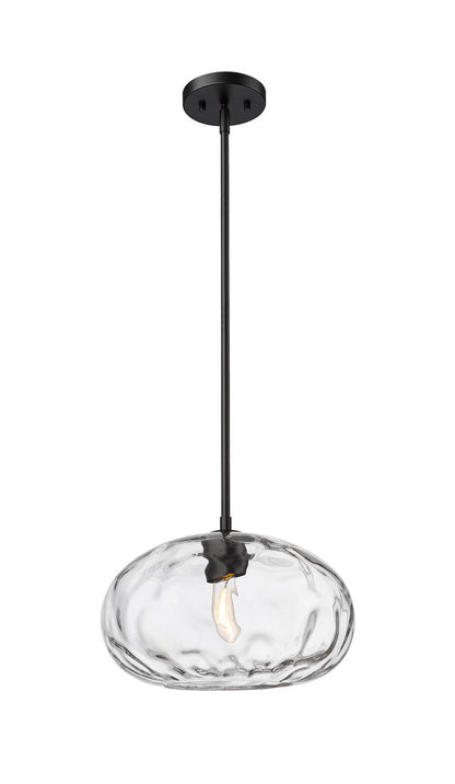 Z-Lite Chloe 1 Light Pendant in Matte Black 490P14-MB