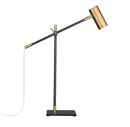 Z-Lite Calumet 1 Light Table Lamp in Matte Black + Olde Brass 814TL-MB-OBR