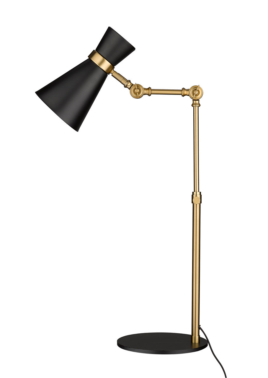 Z-Lite Soriano 1 Light Table Lamp in Matte Black + Heritage Brass 728TL-MB-HBR