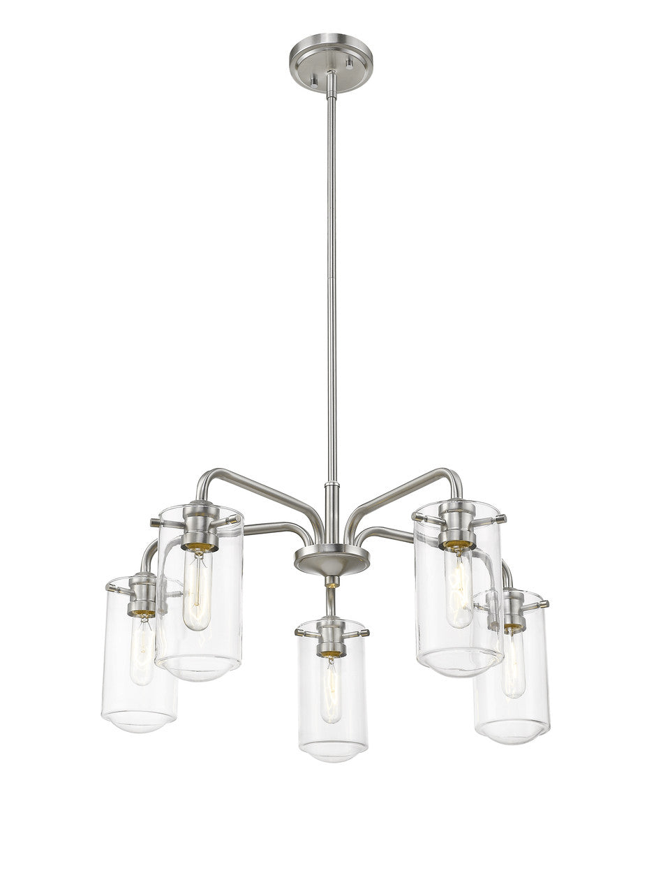 Z-Lite Delaney 5 Light Chandelier in Brushed Nickel 471-5BN