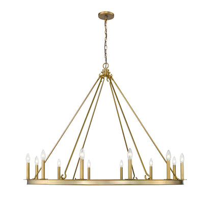 Z-Lite Barclay 12 Light Chandelier in Olde Brass 482R-12OBR