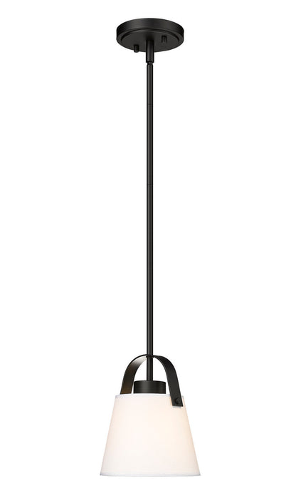 Z-Lite Z-Studio 1 Light Pendant in Matte Black 743P8-MB