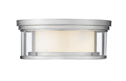 Z-Lite Willow 3 Light Flush Mount in Brushed Nickel 426F16-BN