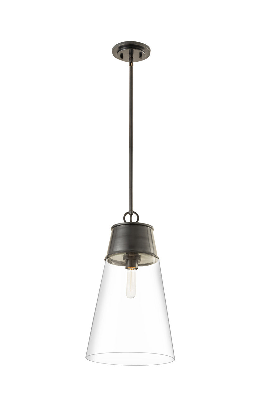 Z-Lite Wentworth 1 Light Pendant in Plated Bronze 2300P12-BP