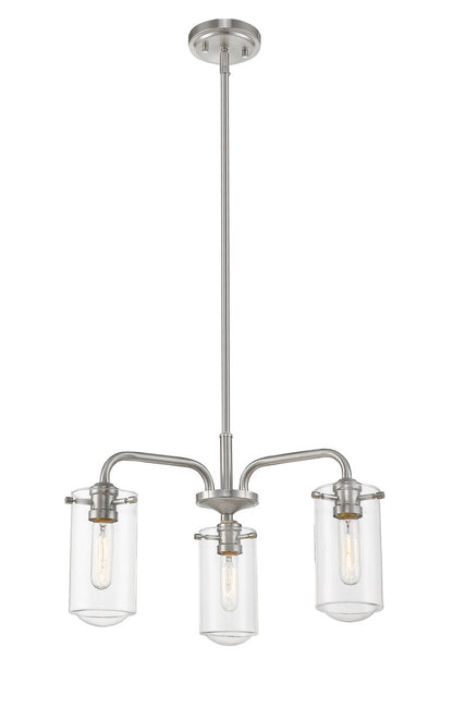 Z-Lite Delaney 3 Light Chandelier in Brushed Nickel 471-3BN