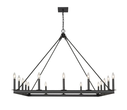 Z-Lite Barclay 16 Light Chandelier in Matte Black 482S-16MB