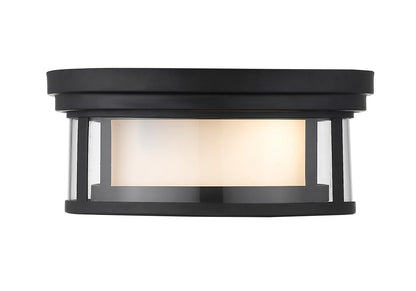 Z-Lite Willow 2 Light Flush Mount in Matte Black 426F12-MB