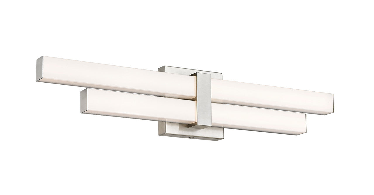 Z-Lite Zane 2 Light Vanity in Brushed Nickel 1008-25W-BN-LED