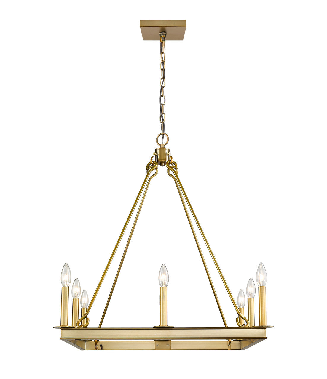 Z-Lite Barclay 8 Light Chandelier in Olde Brass 482S-8-26OBR