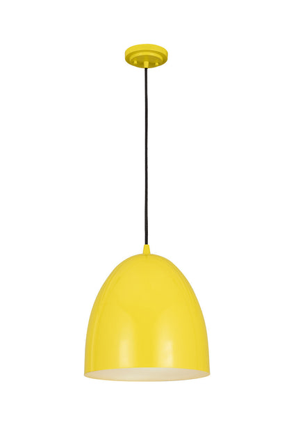 Z-Lite Z-Studio 1 Light Pendant in Yellow 6012P12-YEL