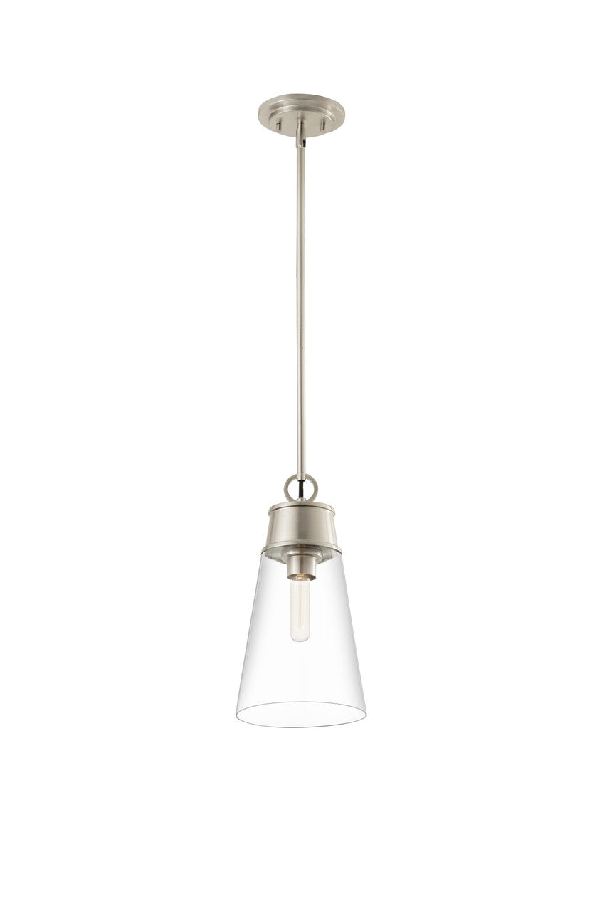 Z-Lite Wentworth 1 Light Pendant in Brushed Nickel 2300P8-BN