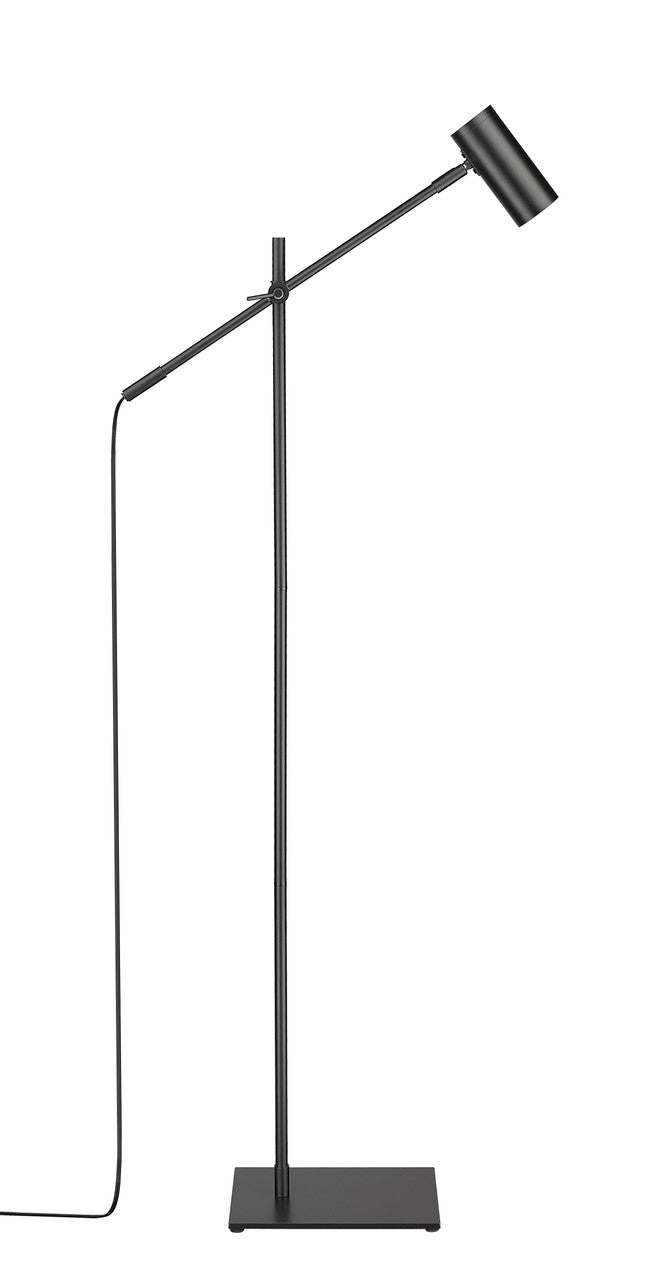 Z-Lite Calumet 1 Light Floor Lamp in Matte Black 814FL-MB