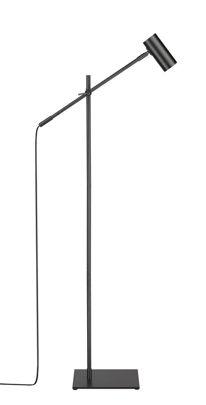 Z-Lite Calumet 1 Light Floor Lamp in Matte Black 814FL-MB