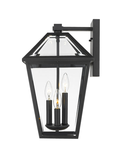 Z-Lite Talbot 3 Light Outdoor Wall Light in Black 579XL-BK