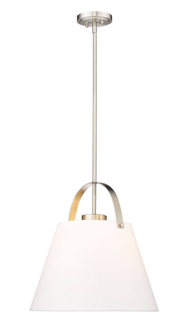 Z-Lite Z-Studio 1 Light Pendant in Brushed Nickel 743P18-BN