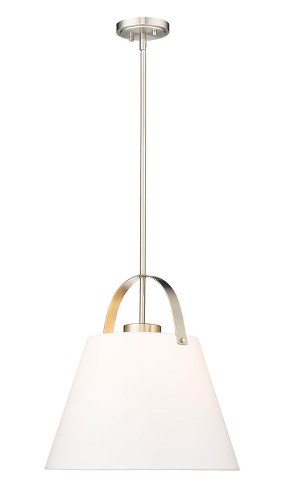 Z-Lite Z-Studio 1 Light Pendant in Brushed Nickel 743P18-BN