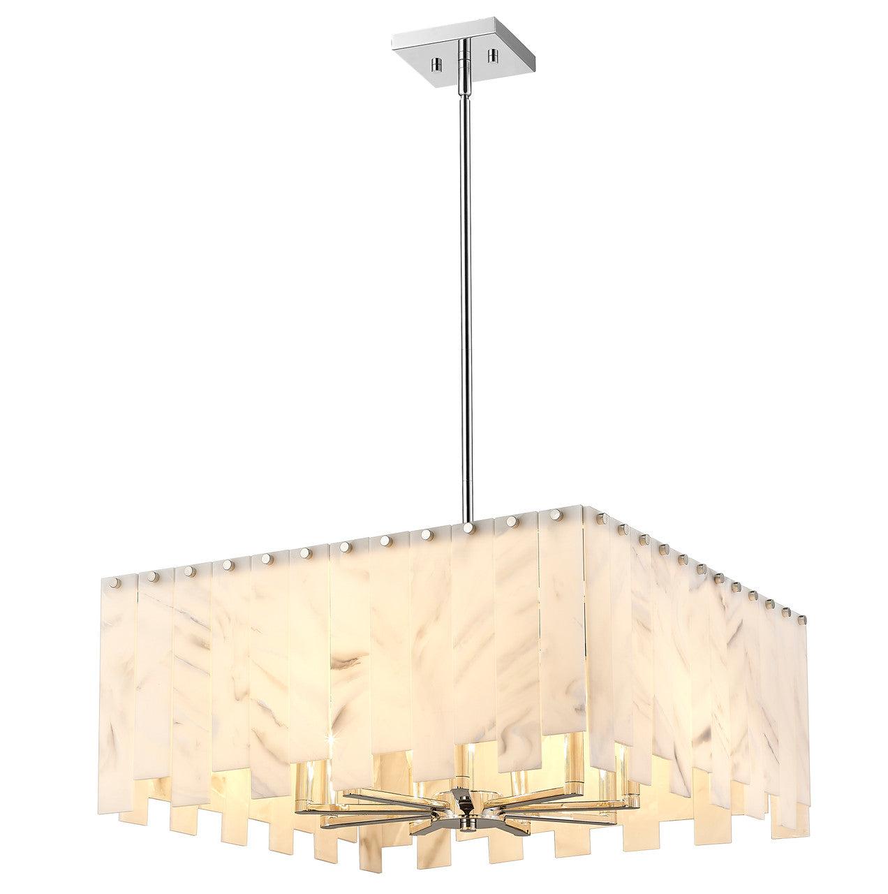 Z-Lite Viviana 8 Light Chandelier in Polished Nickel 345P26-PN