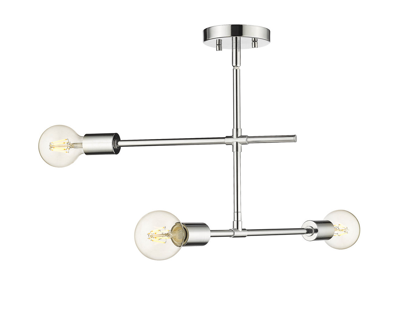 Z-Lite Modernist 3 Light Semi Flush Mount in Chrome 731-3SF-CH