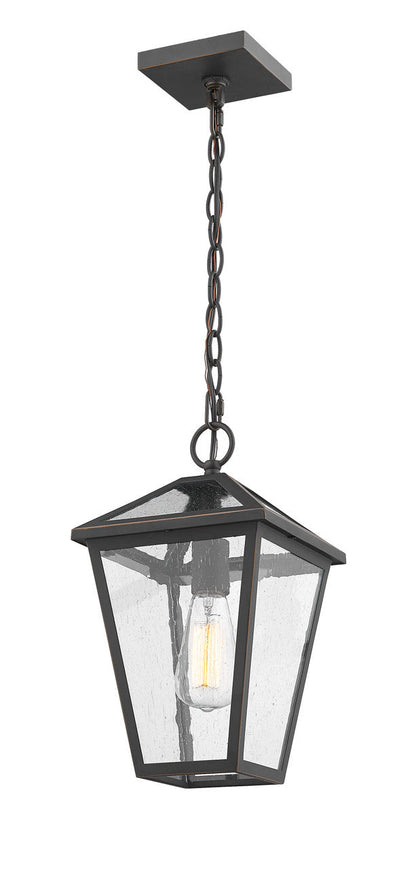 Z-Lite Talbot 1 Light Outdoor Chain Mount Ceiling Fixture in Oil Rubbed Bronze 579CHM-ORB