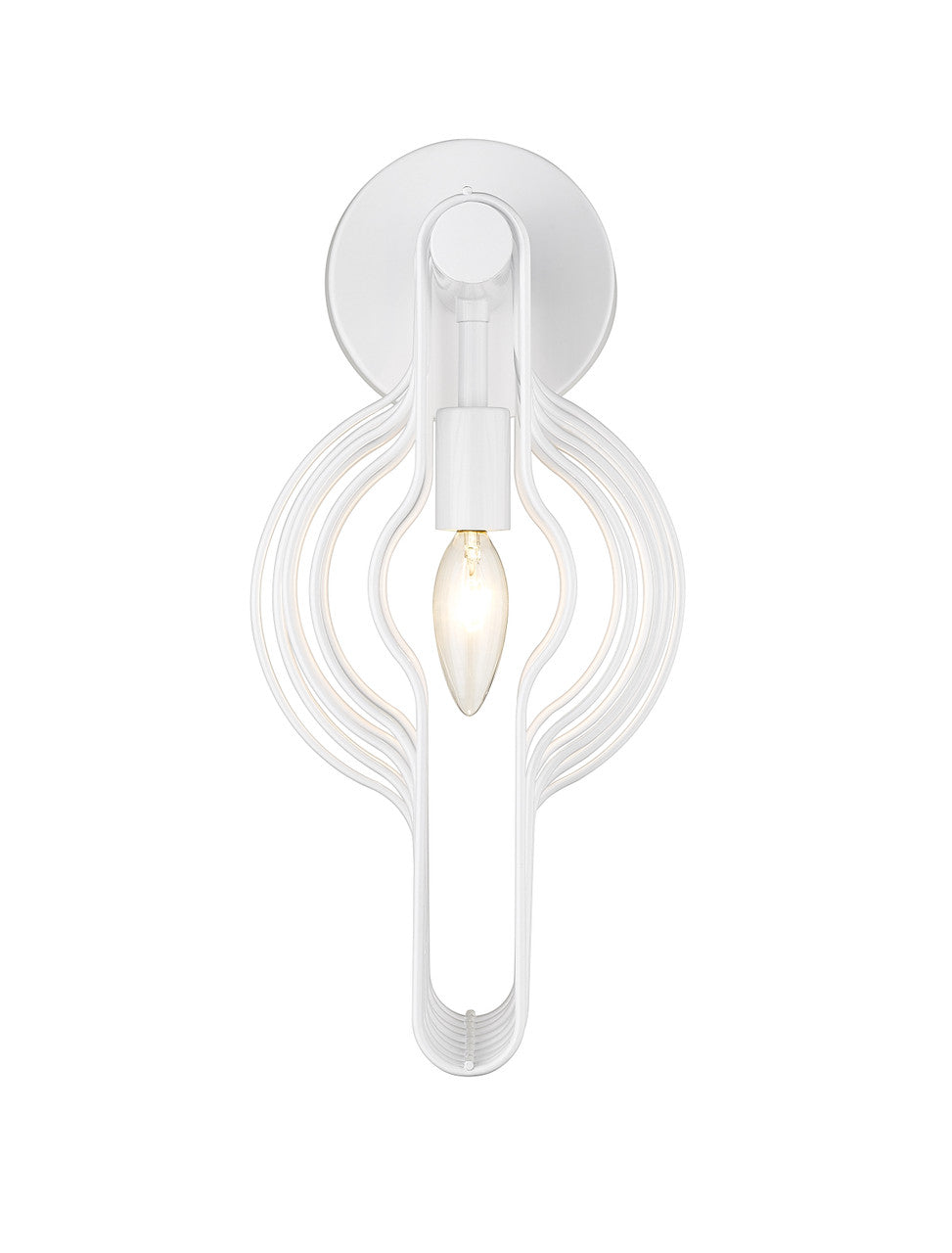 Z-Lite Contour 1 Light Wall Sconce in White 801-1S-WH