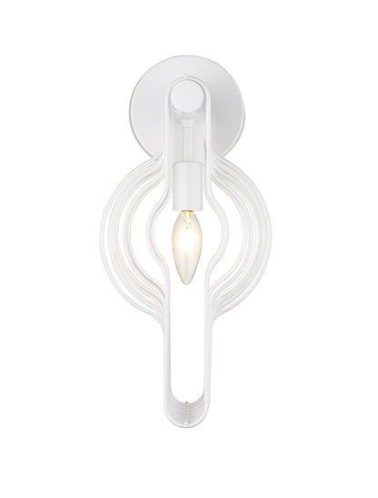 Z-Lite Contour 1 Light Wall Sconce in White 801-1S-WH