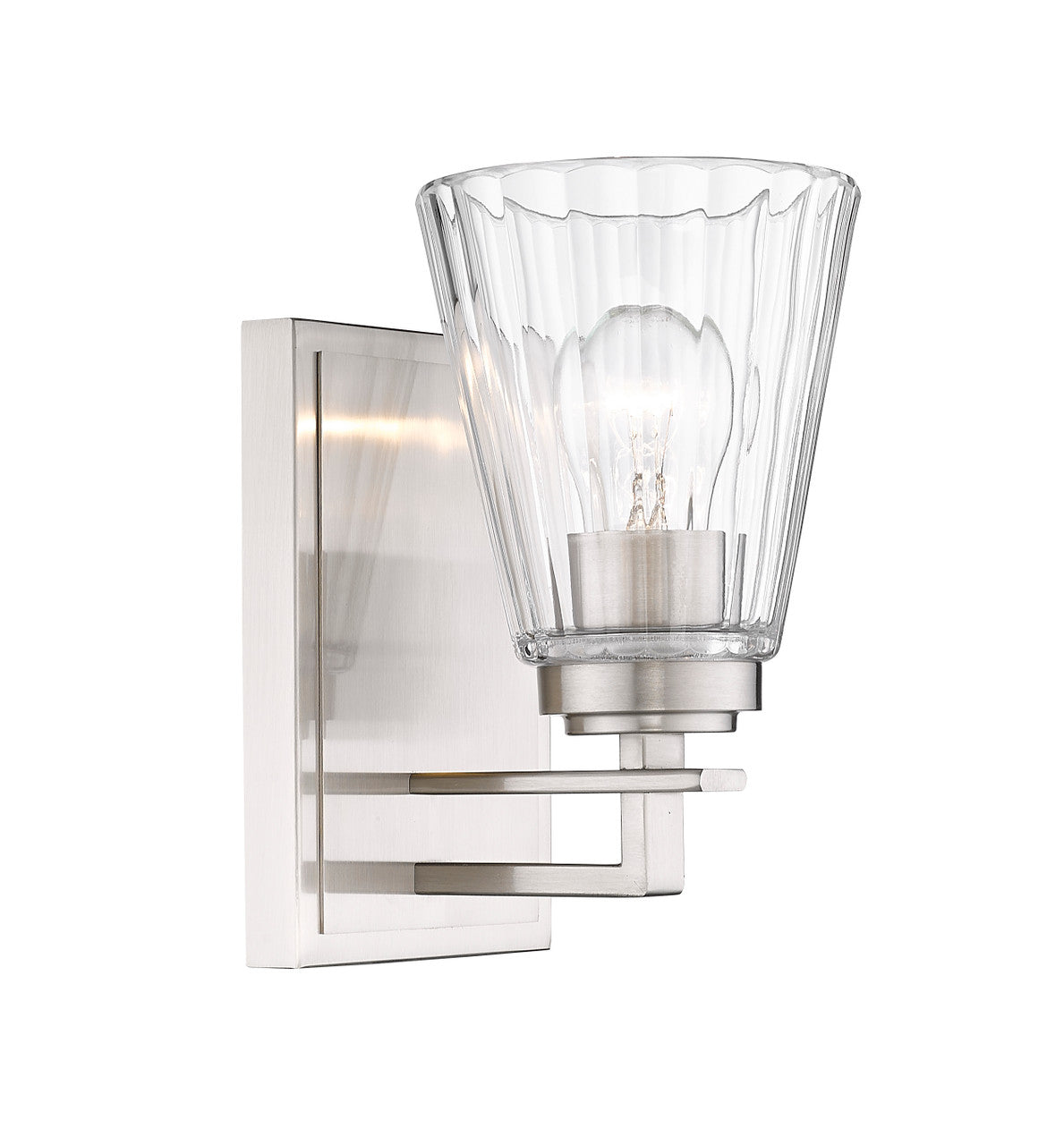 Z-Lite Lyna 1 Light Wall Sconce in Brushed Nickel 823-1S-BN