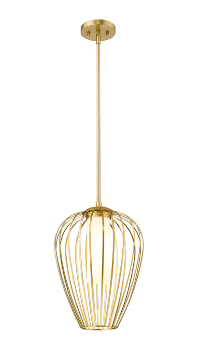 Z-Lite Savanti 1 Light Pendant in Modern Gold 7507-12MGLD