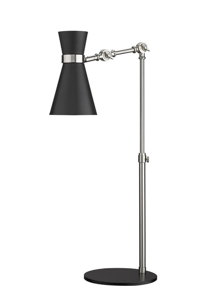 Z-Lite Soriano 1 Light Table Lamp in Matte Black + Brushed Nickel 728TL-MB-BN