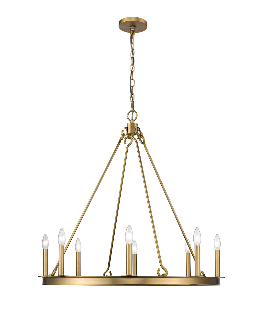 Z-Lite Barclay 8 Light Chandelier in Olde Brass 482R-8OBR