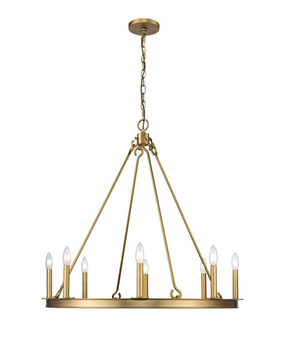 Z-Lite Barclay 8 Light Chandelier in Olde Brass 482R-8OBR