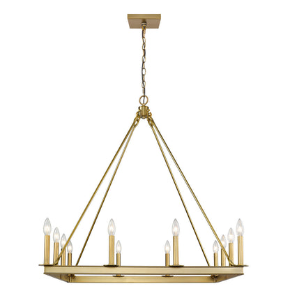 Z-Lite Barclay 12 Light Chandelier in Olde Brass 482S-12OBR