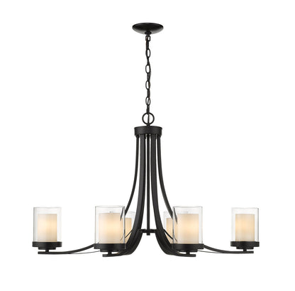 Z-Lite Willow 6 Light Chandelier in Matte Black 426-6-MB