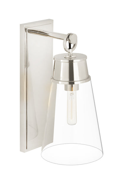 Z-Lite Wentworth 1 Light Wall Sconce in Polished Nickel 2300-1SL-PN