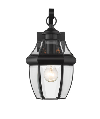 Z-Lite Westover 1 Light Outdoor Wall Light in Black 580S-BK