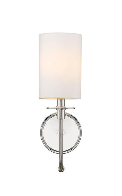 Z-Lite Ella 1 Light Wall Sconce in Polished Nickel 809-1S-PN