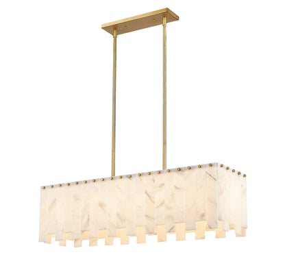 Z-Lite Viviana 5 Light Linear Chandelier in Rubbed Brass 345-40L-RB