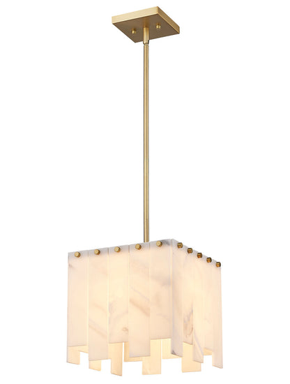 Z-Lite Viviana 1 Light Pendant in Rubbed Brass 345P12-RB