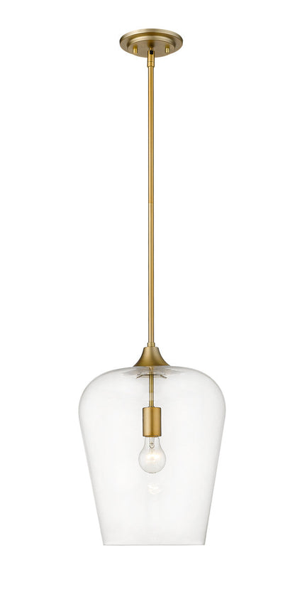 Z-Lite Joliet 1 Light Pendant in Olde Brass 473P12-OBR