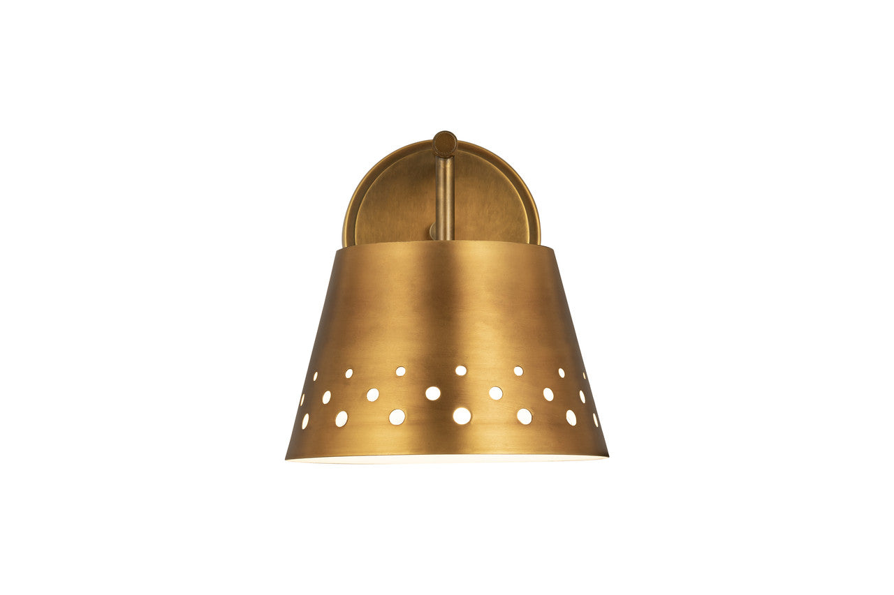 Z-Lite Katie 1 Light Wall Sconce in Rubbed Brass 6014-1S-RB