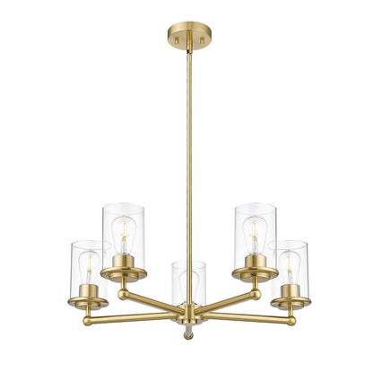 Z-Lite Thayer 5 Light Chandelier in Luxe Gold 742-5LG