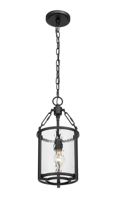 Z-Lite Barrington 1 Light Pendant in Matte Black 346P8-MB