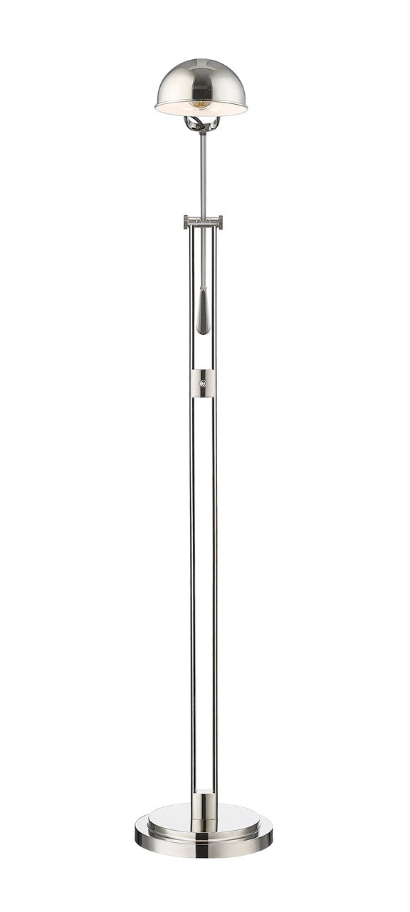 Z-Lite Grammercy Park 1 Light Floor Lamp in Polished Nickel 741FL-PN